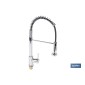 Grifo de cocina monomando con rociador | Caño giratorio 360° | Cuerpo de latón | Medidas: ø5 x 48 x 22 cm | Disponible en acaba