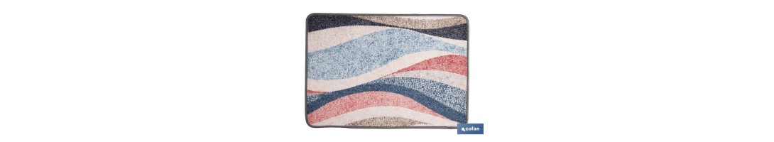 Felpudo entrada casa | Adecuado para interior y exterior | Material resistente | Antideslizante | Diseño con líneas abstractas 