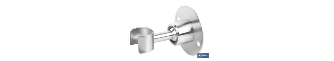 Soporte de ducha para pared | Material: acero inoxidable | Diámetro: 5,5 cm | Fácil instalación | Disponible en dos acabados di