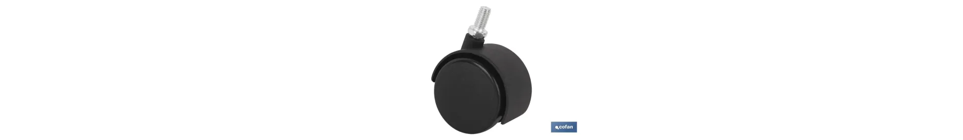 Rueda de nailon con tornillo | Diámetros desde 30 mm hasta 50 mm | Para pesos desde 15 kg hasta 25 kg
