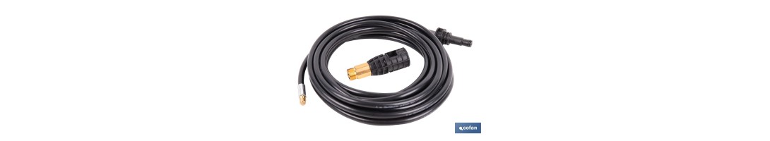 Manguera para limpieza de tuberías | Longitud: 7,5-m | Conexión M22 y bayoneta | Accesorio para Hidrolimpiadora Cofan | Ideal p