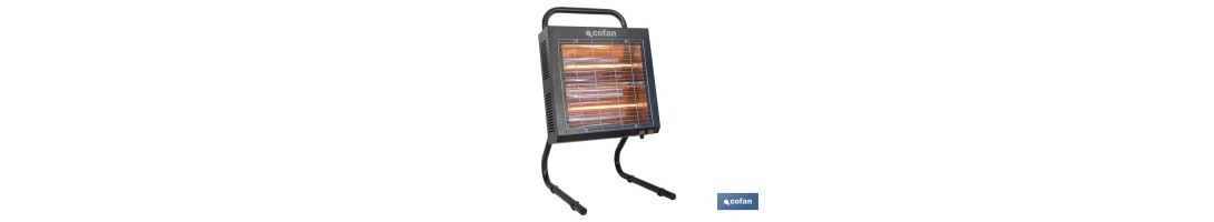 Calefactor de onda corta por infrarrojos | Potencia: 1500/3000 W | Protección IPX4 | Alta eficiencia para entornos de hasta 40 