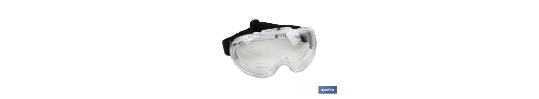 Gafas de Protección contra Proyecciones | Confortables y Ligeras | Ajuste con Goma | Protección UV | 12 Unidades