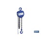 Polipasto de cadena manual | Altura de elevación: 6 m | Color: azul | Gancho resistente | Disponible en varias capacidades de c