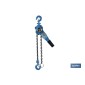 Polipasto manual de palanca | Altura de elevación: 1,5 m | Color: azul | Palanca ergonómica | Gancho resistente | Disponible en