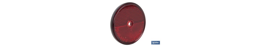 Catadióptricos redondos sin tornillo | Producto homologado | Diámetro: 60 mm | Tornillo no incluido | Disponibles en 3 colores 