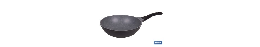 Sartén wok de inducción Ø30 cm gama Anzio | Aluminio forjado | Revestimiento antiadherente | Apta para todo tipo de cocinas