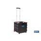 Trolley plegable con asa telescópica | Material: PP | Mango ergonómico | Carga máxima: 25 kg | Compacto y fácil de montar