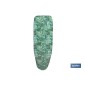 Funda acolchada para tabla de planchar con estampado de ramas verdes | Tamaño universal | Material: 100 % algodón | Refleja el 