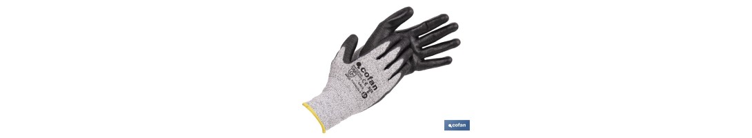 Guantes anticorte ultraligeros impregnados de PU negro | Protección mecánica | EN 388 4X43D – EN 21420 | Disponibles desde la t