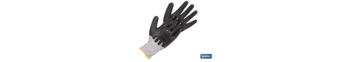 Guantes de protección anticorte y antiimpacto | Protección 360° TPE | Protección anticorte nivel C | EN 388 4X42C – EN 21420 | 