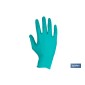 Caja de 100 guantes de nitrilo desechables de color verde, sin polvo, de alta resistencia y protección profesional | Disponible