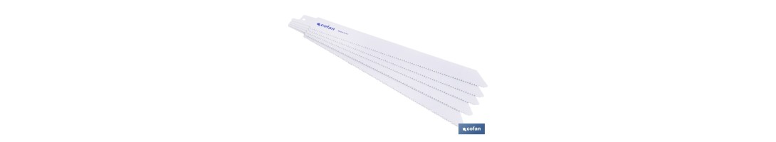 Hojas de sierra de sable universales bimetal para metales de 2 a 4 mm de espesor | Pack de 5 unidades | Disponibles en diferent