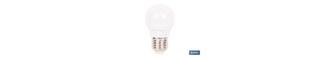 Bombillas LED esféricas E27 6,5 W 806 lúmenes | Ahorro de energía y larga duración 15.000 h de vida | Disponibles en 2 temperat