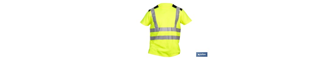 Camiseta de alta visibilidad modelo Atlas | Color: amarillo y negro | Bandas reflectantes | Clase 2 EN ISO 20471 | Disponible d