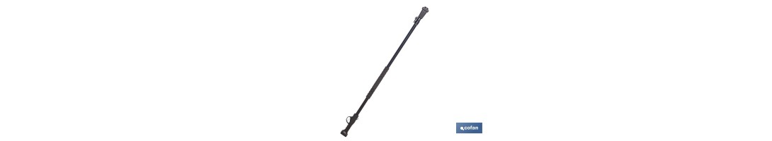 Pértiga extensible para tijeras de podar eléctricas | Ajustable desde 1,4 m hasta 2,07 m | Correa incluida y gatillo ergonómico