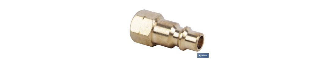 Conector de aire rosca hembra 1/2 de Gran caudal | Acoplador rosca hembra BSP 1/2”de gran caudal para instalaciones neumáticas