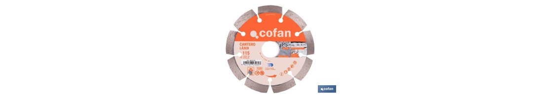 Disco de diamante cantero láser profesional | Adecuado para corte en seco en piedra, granito y hormigón | Disponible en diferen