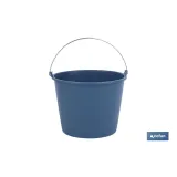 Cubo de Polipropileno | Con Asa de Metal | Capacidad 6 L | Color Azul | Cubo Multiusos para el Hogar