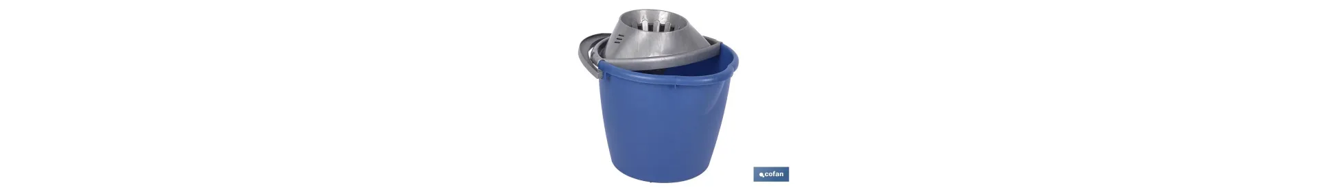 Cubo + Escurridor | Color Azul | Modelo Amir | Con Asa Ergonómica