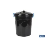Cubo de Basura | Color Negro | Capacidad 21 L | Con Asas de Cierre Incorporadas | Cubo de Basura con Tapa