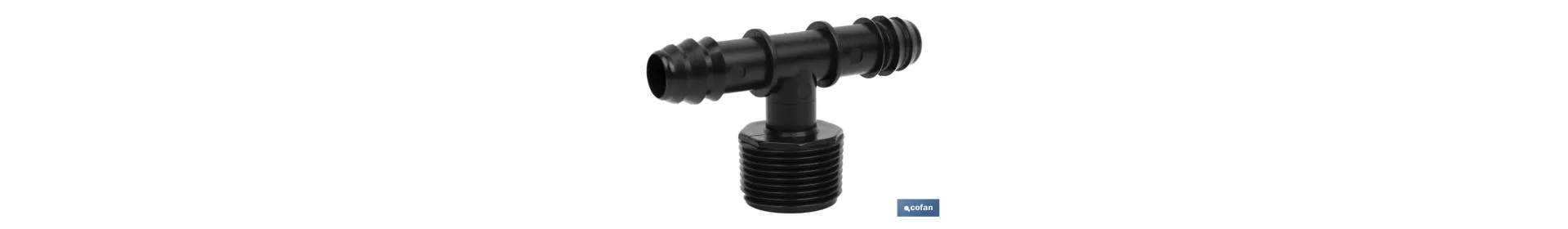 Conector T con doble empalme y rosca 3/4\\\"\\\" | Accesorio de riego imprescindible para cualquier instalación de riego por go