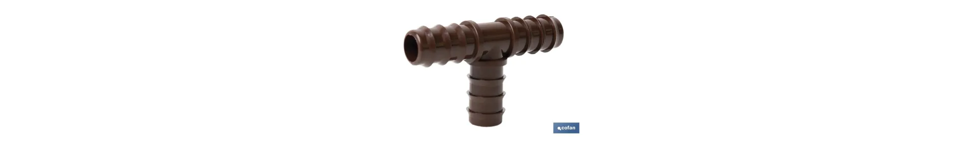 Conector en forma de T para riego por goteo | 16 mm de diámetro | Para sistemas de riego
