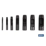 Sacabocados de golpe cilíndrico | Recomendable para materiales ligeros | Medidas del agujero: 25 mm