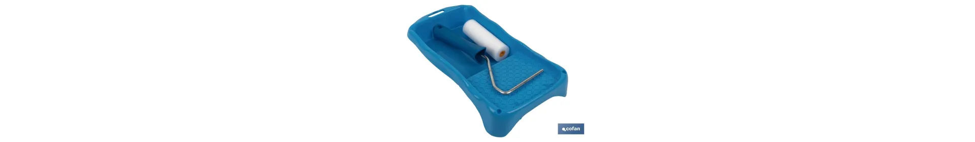 Kit de esmaltar compuesto de rodillo de espuma y cubeta | Medidas de la cubeta 16 x 31 | Medidas del rodillo 11 cm