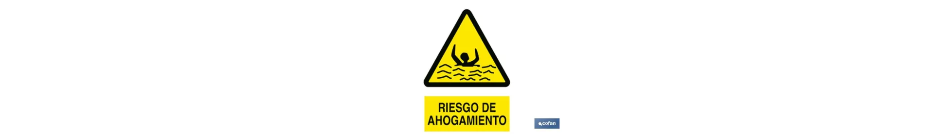 Riesgo de ahogamiento. El diseño de la señal puede variar, pero en ningún caso se variará el significado de la misma.