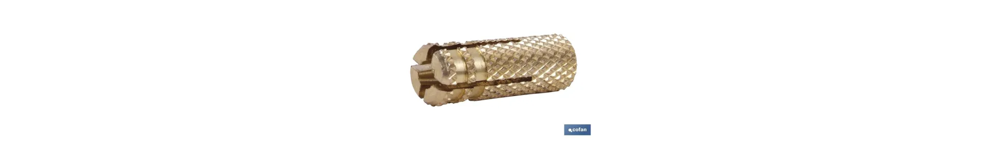 Taco de latón de expansión roscado interior | Medidas desde 4 mm hasta 12 mm | Fabricado en latón de alta calidad