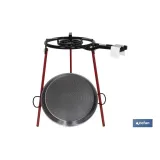 Kit paellera + quemador + patas | Incluye paellera de acero pulido | Pack completo