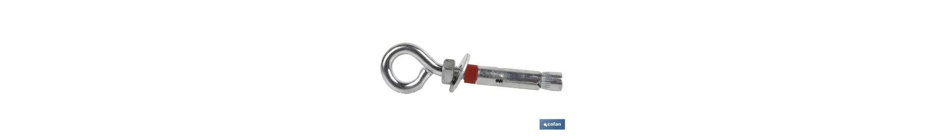 Anclaje metálico con argolla | Con arandela DIN 9021 | Medidas desde Ø 6 hasta Ø 12 mm