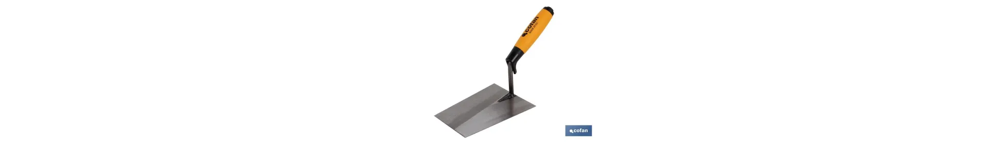 Paleta forjada modelo Norte | Varias medidas de longitud | Para la construcción | Mango de goma