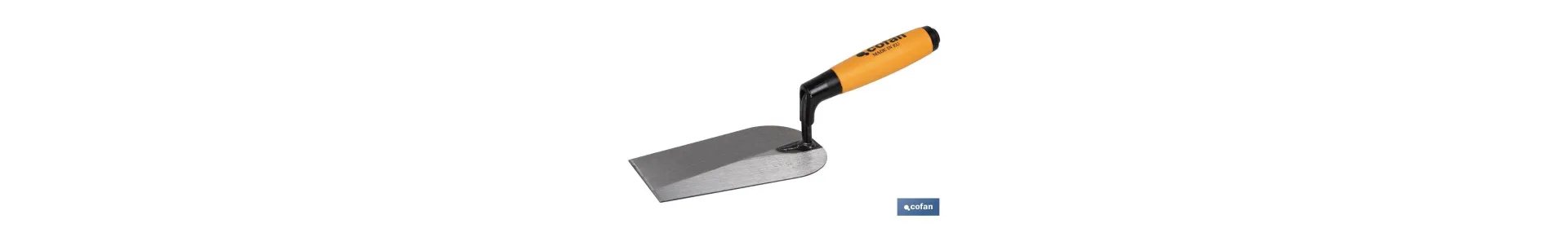 Paleta forjada modelo Sevilla | Medidas: 180 mm de longitud | Para la construcción | Mango de goma