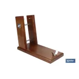 Soporte jamonero de madera con husillo de acero | Modelo Teruel | Medidas 40.5 x 20.5 x 12.6 cm | Peso 2,89 kg