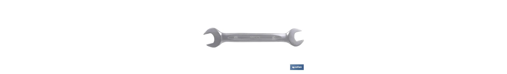 Llave fija de doble boca pulidas | Fabricada en acero al cromo de alta calidad | Medidas de 55-60 mm