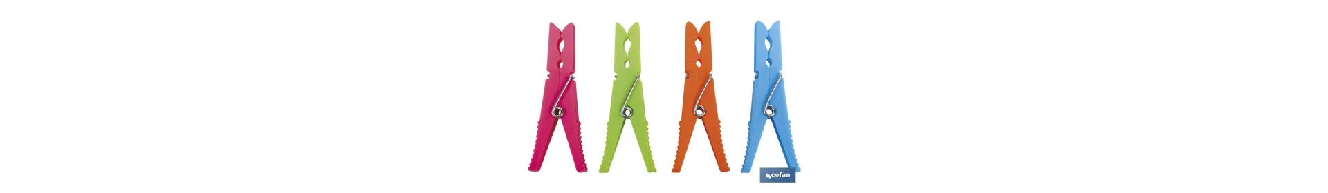 Pinzas de PVC | Pack de 12 Unidades | Primera Calidad | Medida 9 cm de Longitud | Pinzas Multiusos
