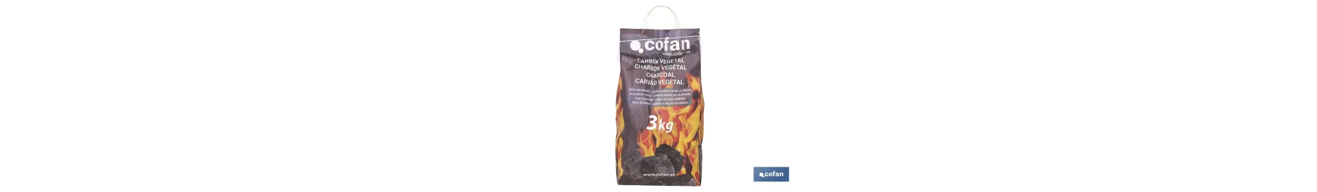 Bolsa con asas de Carbon vegetal | Peso 3 kgs | Alto rendimiento