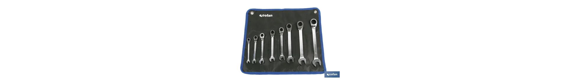 Set de 8 unidades de llaves de carraca mixta | Fabricadas en cromo vanadio | Contenido SW 8, 10, 12, 13, 14, 17, 19 y 21