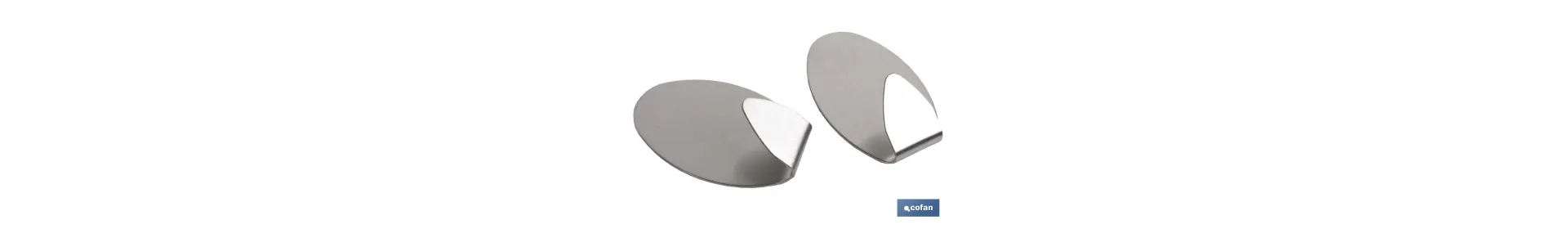 Colgador Auto-Adhesivo Oval Inox Grande