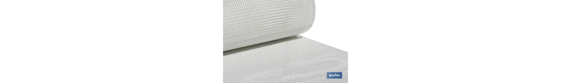 Malla de PVC | Hueco cuadrado de 10 mm | Color blanco | Medida 1 x 25 m