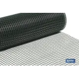 Malla de PVC | Hueco cuadrado de 20 mm | Color verde | Medida 1 x 25 m