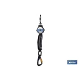 Anticaídas Retráctil con Absorbedor de Energía | Cable 2 m | Aguanta 140 kg Máximo en Uso Vertical y Horizontal