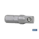 Adaptador portavasos de 1/4 para vasos de 1/4 | Medidas de longitud en 25 mm y 50 mm | Fabricado en cromo vanadio
