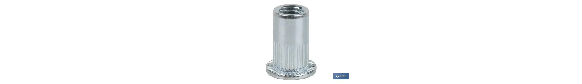Tuercas Remachables Acero Cabeza Ancha Ranurada