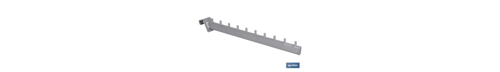 Percha Inclinada Ovalada con pivotes (para barra de carga)