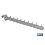 Percha Inclinada Ovalada con pivotes (para barra de carga)