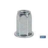 Tuercas Remachables Acero Cabeza Ancha Hexagonal
