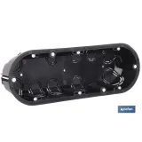 Caja de mecanismos de empotrar en tabique hueco | Para tres elementos